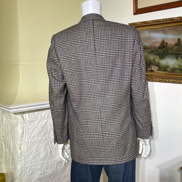 Nino Cerrutti 1881 Cashmere Houndstooth Blazer Made in Italy - Picture 4 of 13